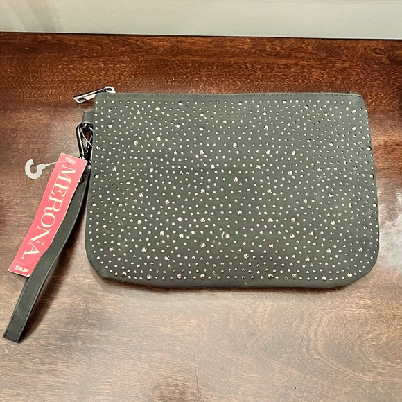 Merona Black/Pewter rhinestone clutch - Picture 2 of 3